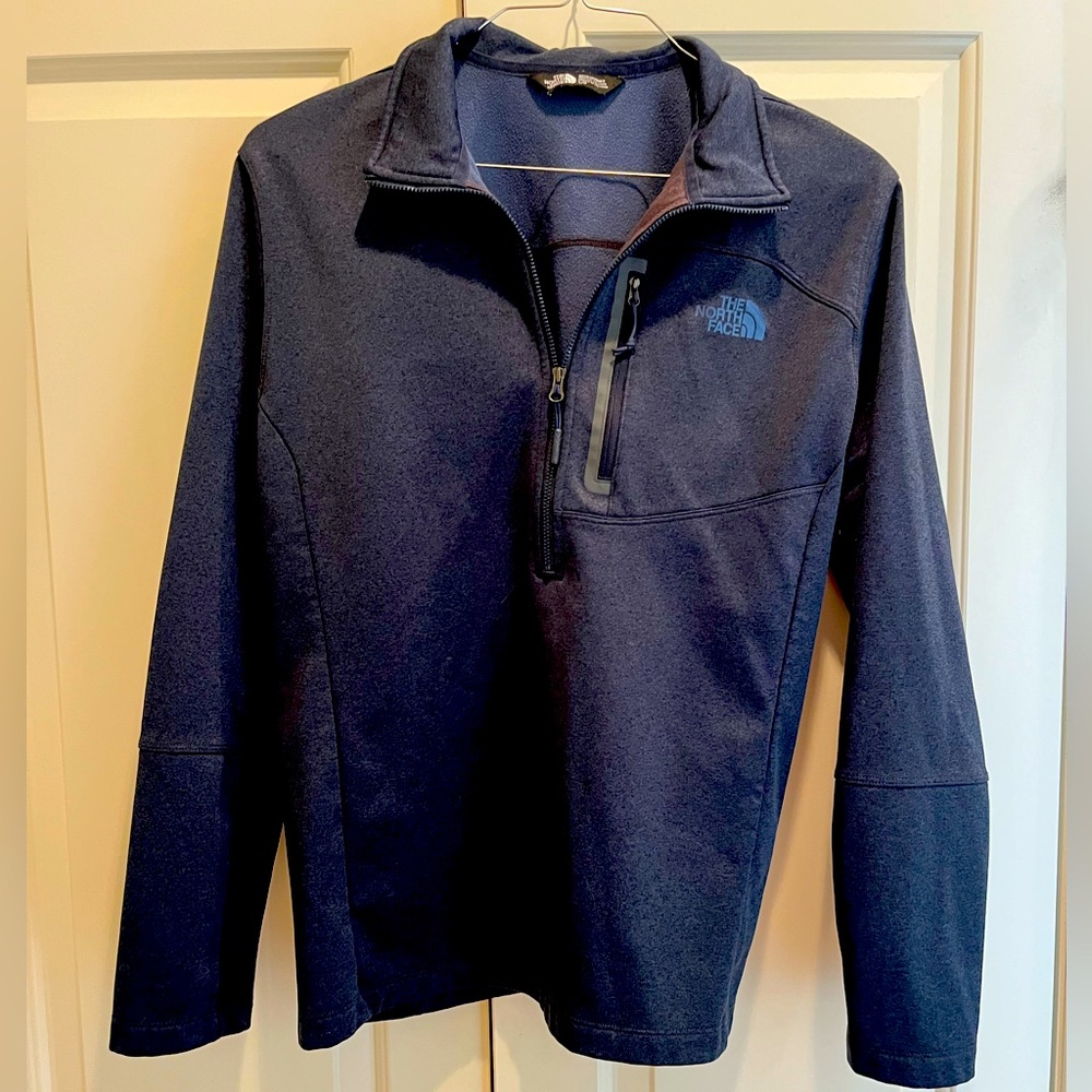 The North Face Quarter Zip Sweater Jacket Large Navy